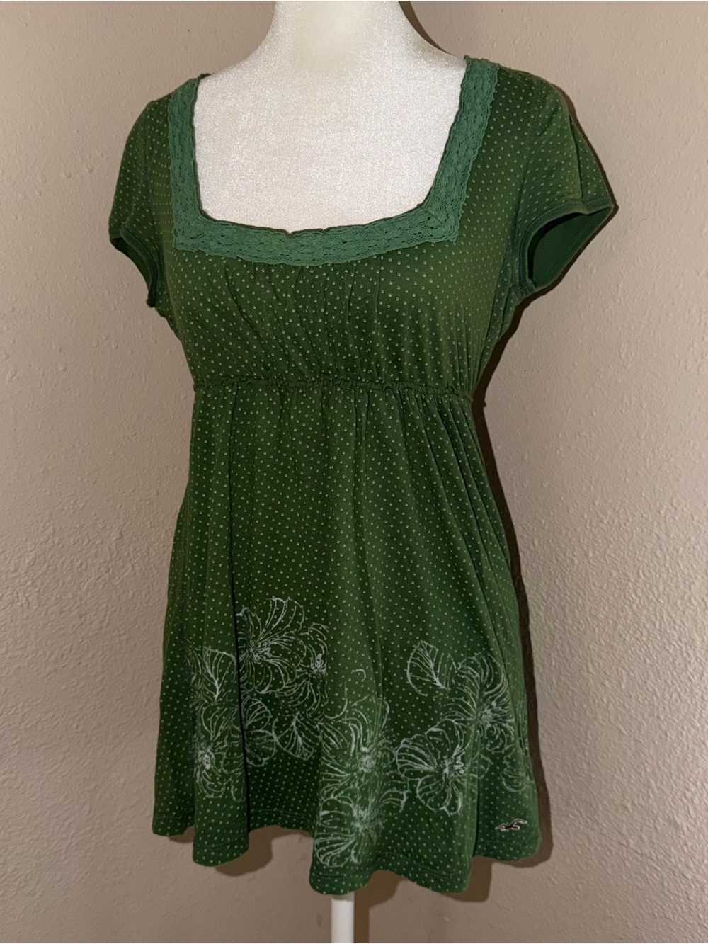 Vintage Y2K Hollister 2000s Square Neck Babydoll Top